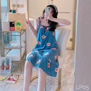 VÁY NGỦ HỌA TIẾT NHIỀU MÀU