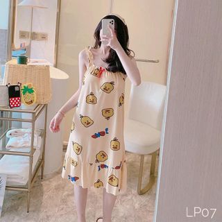 VÁY NGỦ HỌA TIẾT NHIỀU MÀU
