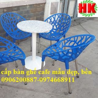 Ghế cafe nhựa chân inox