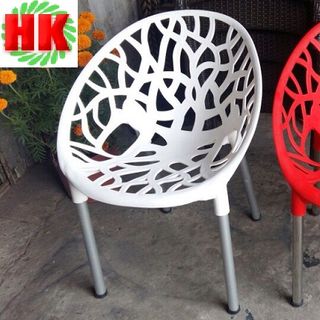 Ghế cafe nhựa chân inox