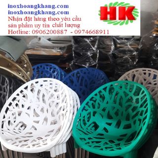 Ghế cafe nhựa chân inox