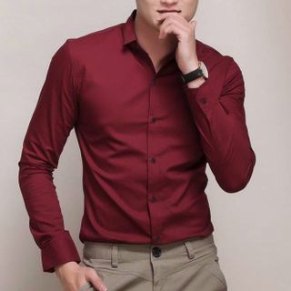 Áo sơmi nam vải giản công sở