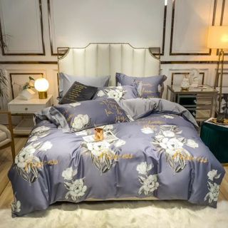 Bộ Chăn Ga Gối Tencel Họa Tiết