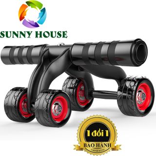 [TẶNG THẢM] Con lăn tập bụng cao cấp, con lăn 4 bánh - Sunny House giá sỉ