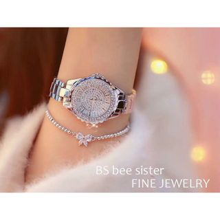 Đồng hồ Bee Sister mặt tròn viền đính đá giá sỉ