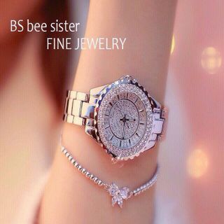 Đồng hồ Bee Sister mặt tròn viền đính đá