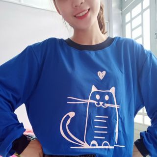 Áo thun dài tay thời trang đơn giản phong cách ulzzang Hàn Quốc 
Nỉ 1da nhập 
Bỏ sỉ :40 000