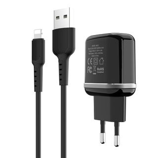 Bộ Cóc Cáp Sạc BA25A Borofone Cổng Lightning - 2 Cổng USB