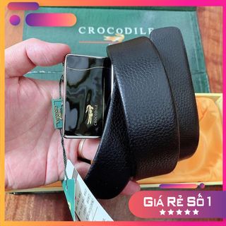 Thắt lưng da cao cấp Crocodile - Hộp gỗ cao cấp