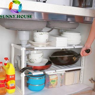 [ ] Kệ gầm bếp đa năng INOX 304, kệ đựng dụng cụ nhà bếp - Sunny House
