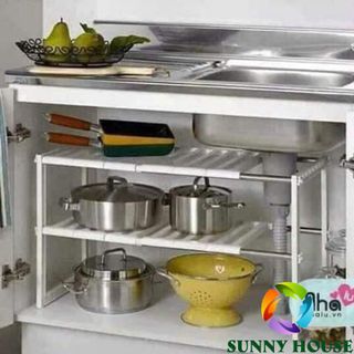 [ ] Kệ gầm bếp đa năng INOX 304, kệ đựng dụng cụ nhà bếp - Sunny House