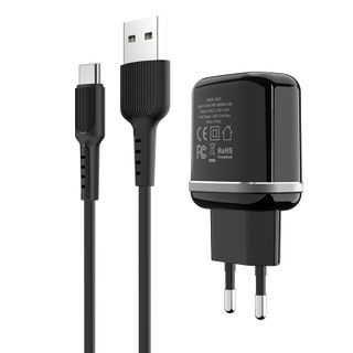 Bộ Cóc Cáp Sạc BA25A Borofone Cổng Type C - 2 Cổng USB