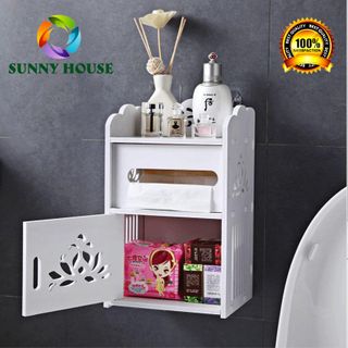 Kệ đa năng phòng tắm, kệ đựng giấy vệ sinh cỏ 4 lá, , hộp đựng giấy vệ sinh - Sunny House