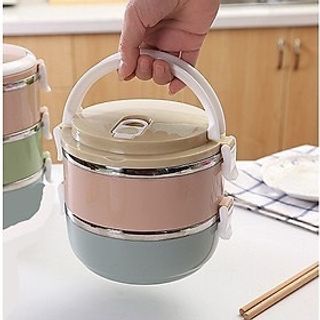 HỘP CƠM( CÀ MEN) 2 TẦNG LÚA MẠCH LÕI INOX TIỆN DỤNG giá sỉ