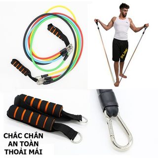 Bộ 5 dây ngũ sắc đàn hồi tập thể hình giá sỉ