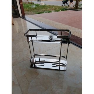 Kệ chữ nhật 2 tầng inox 304
