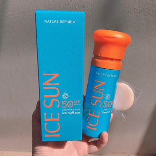 Kem Chống Nắng Ice Sun California Aloe Ice Puff Sun Xanh 100ml