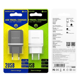 Cóc Sạc BA25A Borofone - 2 Cổng USB