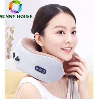 [ ] Gối massage đa năng chữ U, gối massage cổ vai gáy - Sunny House