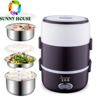 [ ] Hộp cơm cắm điện 3 tầng, hộp cơm 3 tầng giữ nhiệt - Sunny House