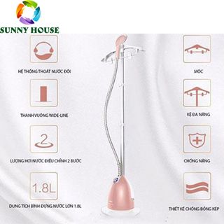 [ ] Bàn là hơi nước HX 615 cây đứng, bàn là cao cấp - Sunny House