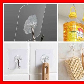 MÓC DÁN TƯỜNG TRONG SUỐT SIÊU DÍNH (LOẠI DÀY)
