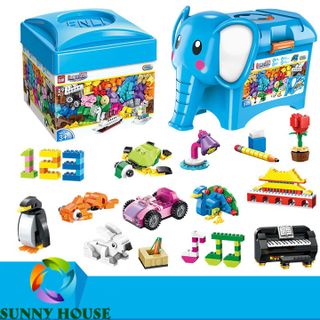 [ ] Ghép hình Lego 460, bộ đồ chơi thông minh - Sinny House