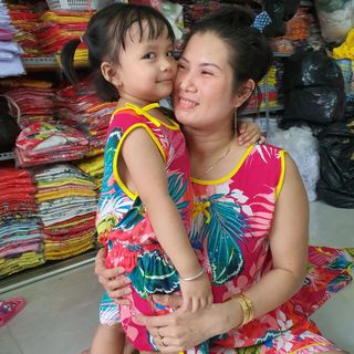 Set bộ mặc nhà mẹ và bé siêu xinh