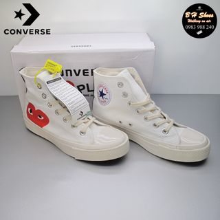 Giày CV CDG trái tim rep. cổ cao nữ . Giày bata, canvas, vải.
