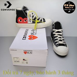 Giày CV CDG trái tim rep. cổ cao nữ . Giày bata, canvas, vải.
