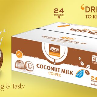 THÙNG SỮA DỪA CÀ PHÊ 200ML / 24 HỘP RITA – THƠM – NGON - BÉO