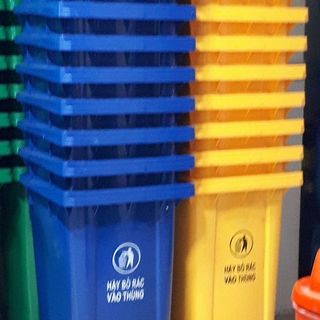 Thùng đựng rác nhựa 240 lít màu vàng giá rẻ
