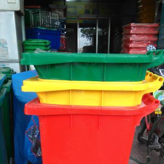 Thùng đựng rác nhựa 240 lít màu vàng giá rẻ