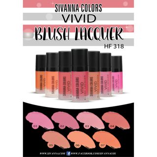Má Hồng Sivanna Colors Vivid Blush Lacquer HF318 9g