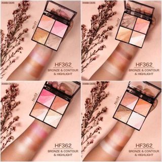 Bảng Tạo Khối Sivanna Colors Bronze & Contour & Highlight HF362 14g