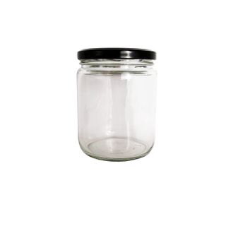 Hũ  thủy tinh dáng tròn nắp thiếc 480ml