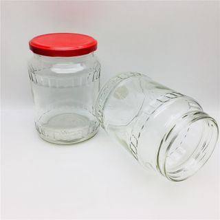Hũ Thủy Tinh Dáng Tròn Sần 720ML