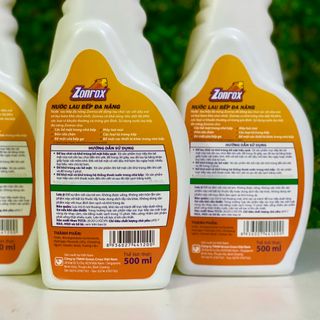 LAU BẾP ĐA NĂNG DIỆT KHUẨN ZONROX APKC HƯƠNG CAM - can 5L