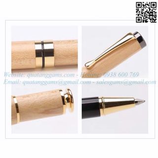 BÚT GỖ KHOEN VÀNG NẮP ĐẬY CAO CẤP