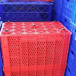 Sóng nhựa lớn có bánh xe đựng hàng gia công, may mặc