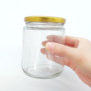 Hũ  thủy tinh dáng tròn nắp thiếc 240ml - 350ml