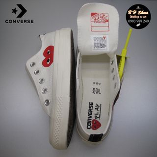 Giày CV CDG trái tim rep. cổ thấp nữ . Giày bata, canvas, vải.