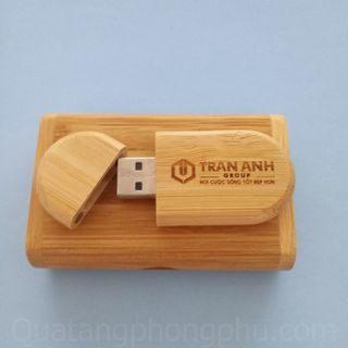 Nguyên bộ USB gỗ khắc logo quà tặng giá rẻ giá sỉ