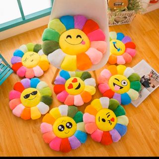 Gối tựa lưng hoa mặt troi