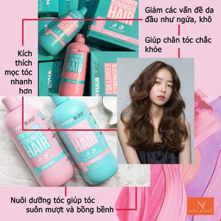 Cặp dầu gội xả HAIR BURST xanh-hồng