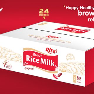 Thùng sữa gạo lứt 200ml hộp giấy 24 hộp Rita