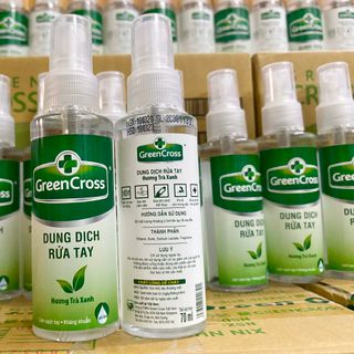DUNG DỊCH RỬA TAY GREEN CROSS HƯƠNG TRÀ XANH - chai xịt 70ml