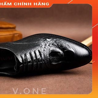 Giày nam buộc dây công sở chất da bò lịch lãm 01