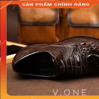 Giày nam buộc dây công sở chất da bò lịch lãm 01
