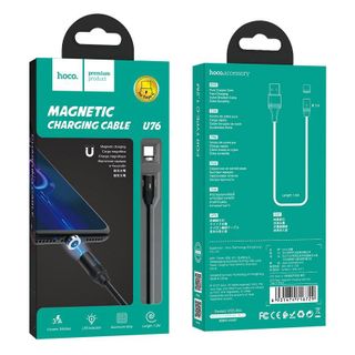 Cáp sạc từ nhanh Hoco U76 Type C dài 1.2M tự ngắt khi sạc đầy pin